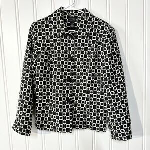 VTG CR SPORTWEAR Blazer Women Size 12 Chain Lined Padded Shoulder Button Down